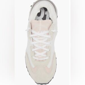 Kelli leather sneaker in white and patent pink